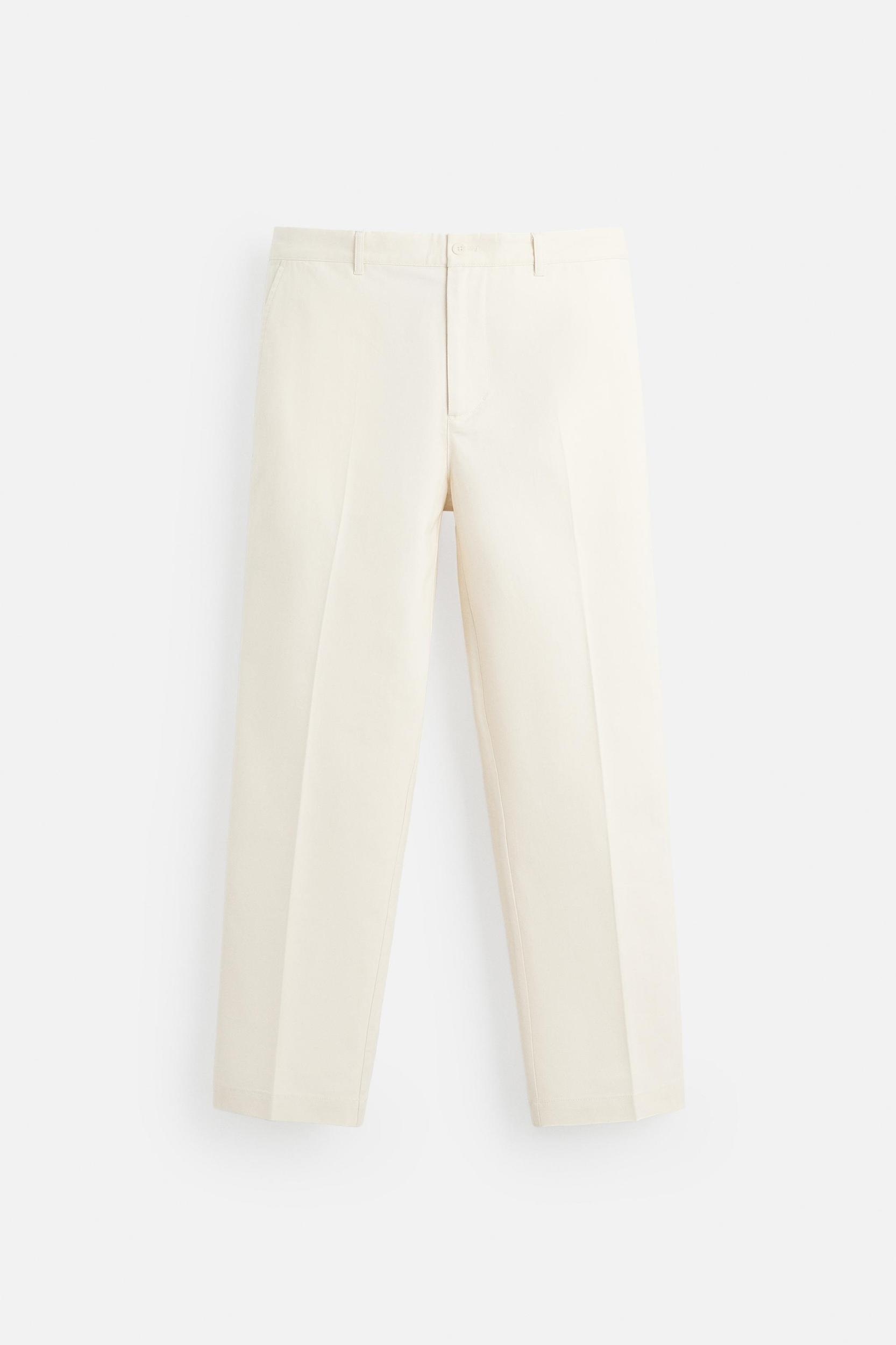 REGULAR FIT HERRINGBONE PANTS Product Image