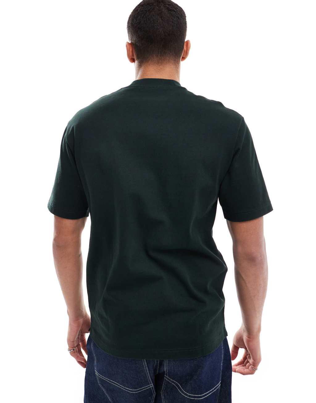 Fred Perry oversized heavyweight t-shirt in forest green Product Image