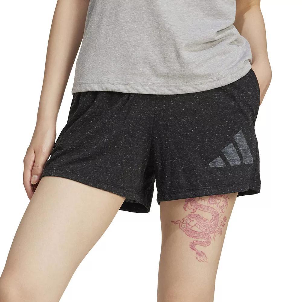 Women's adidas Essentials Winners High Rise Shorts, Size: Small, Black White Product Image