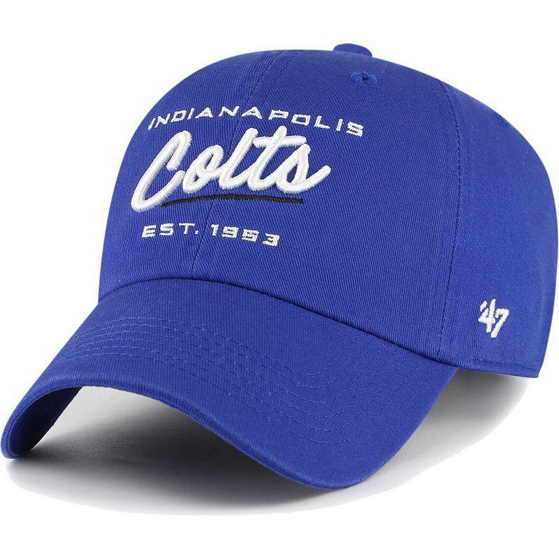 Women's '47 Royal Indianapolis Colts Sidney Clean Up Adjustable Hat, Blue Product Image