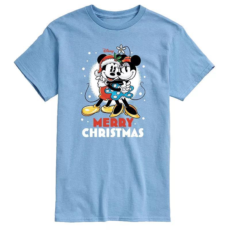 Disney's Mickey & Minnie Mouse Men's Merry Christmas Graphic Tee, Size: Large, Gray Product Image