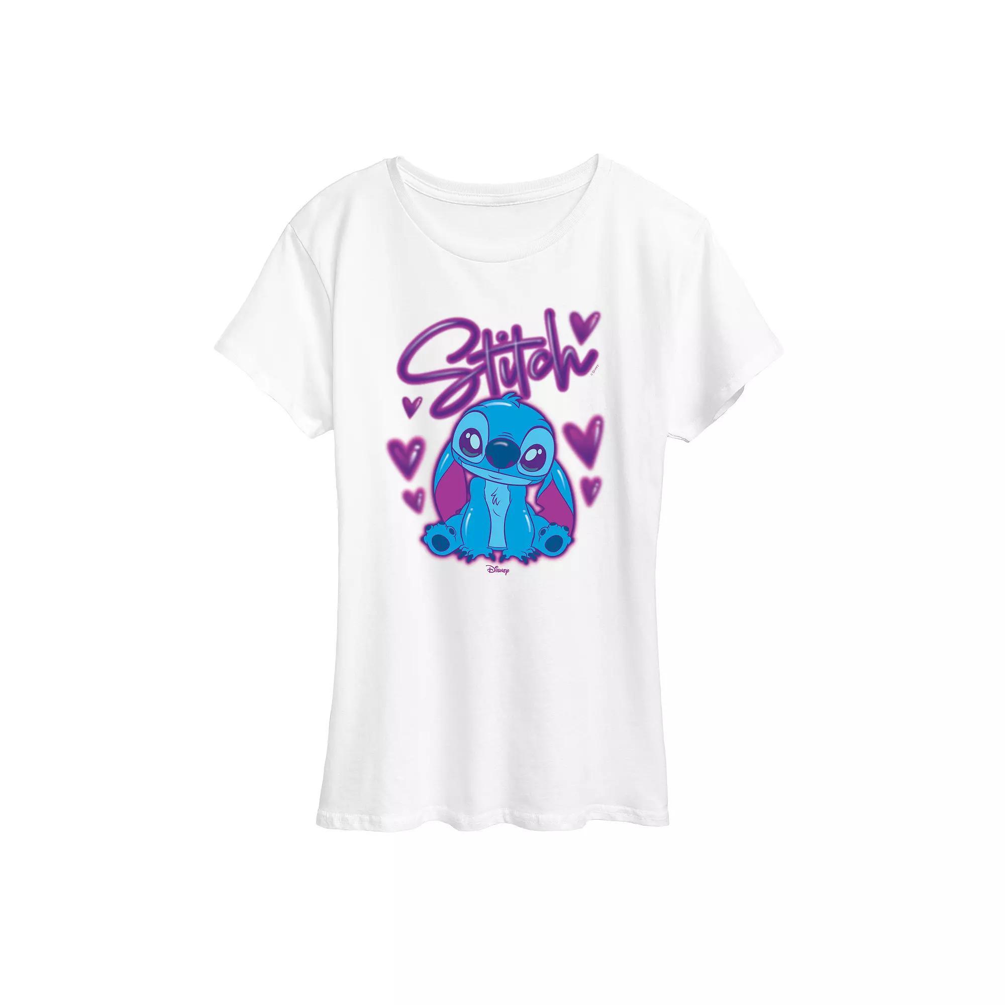 Disneys Lilo & Stitch Womens Airbrush Graphic Tee Product Image