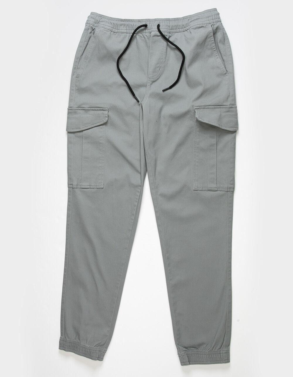 RSQ Mens Twill Jogger Pants - CONCRETE Product Image