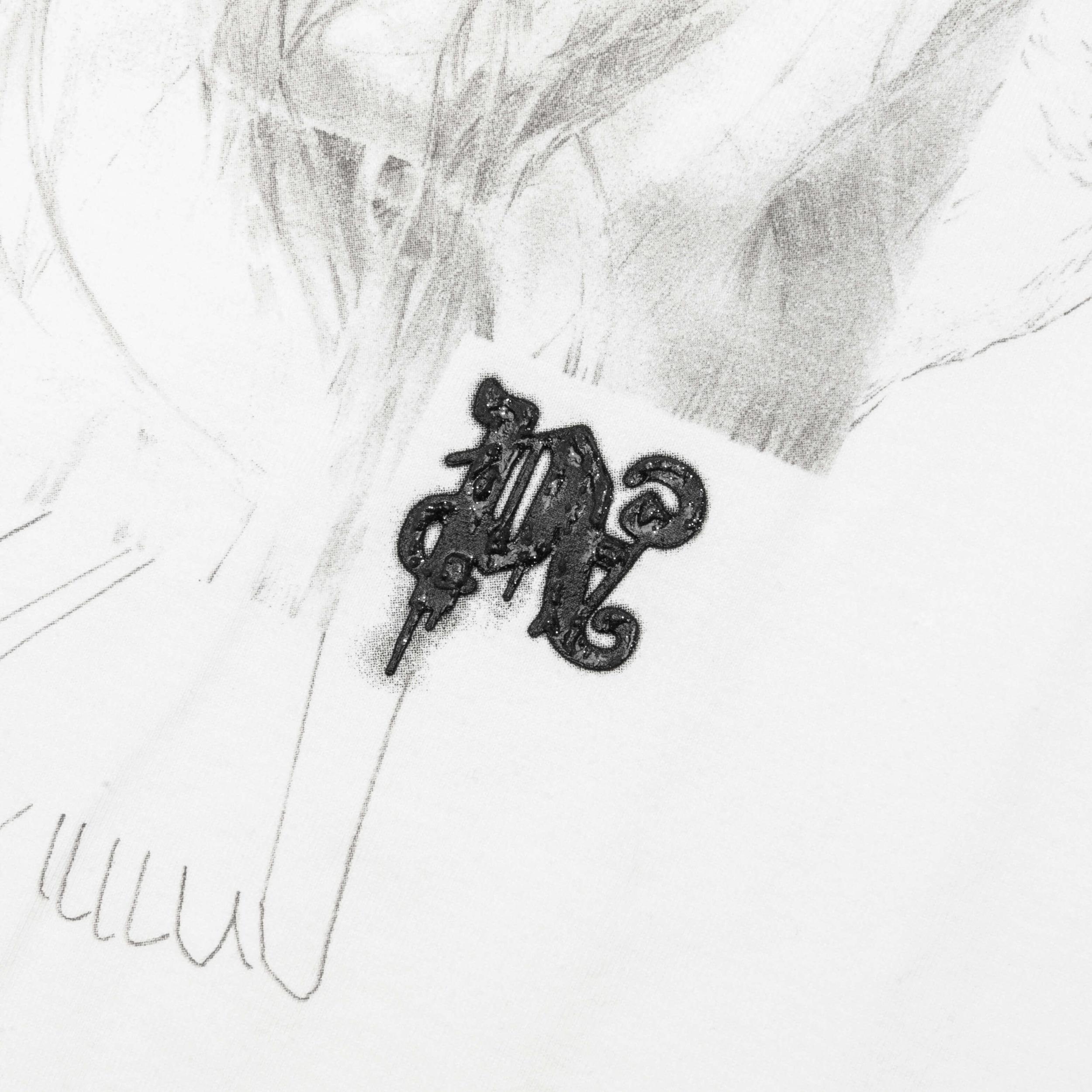 Portrait Pencil Over Tee - Off White/Grey Male Product Image