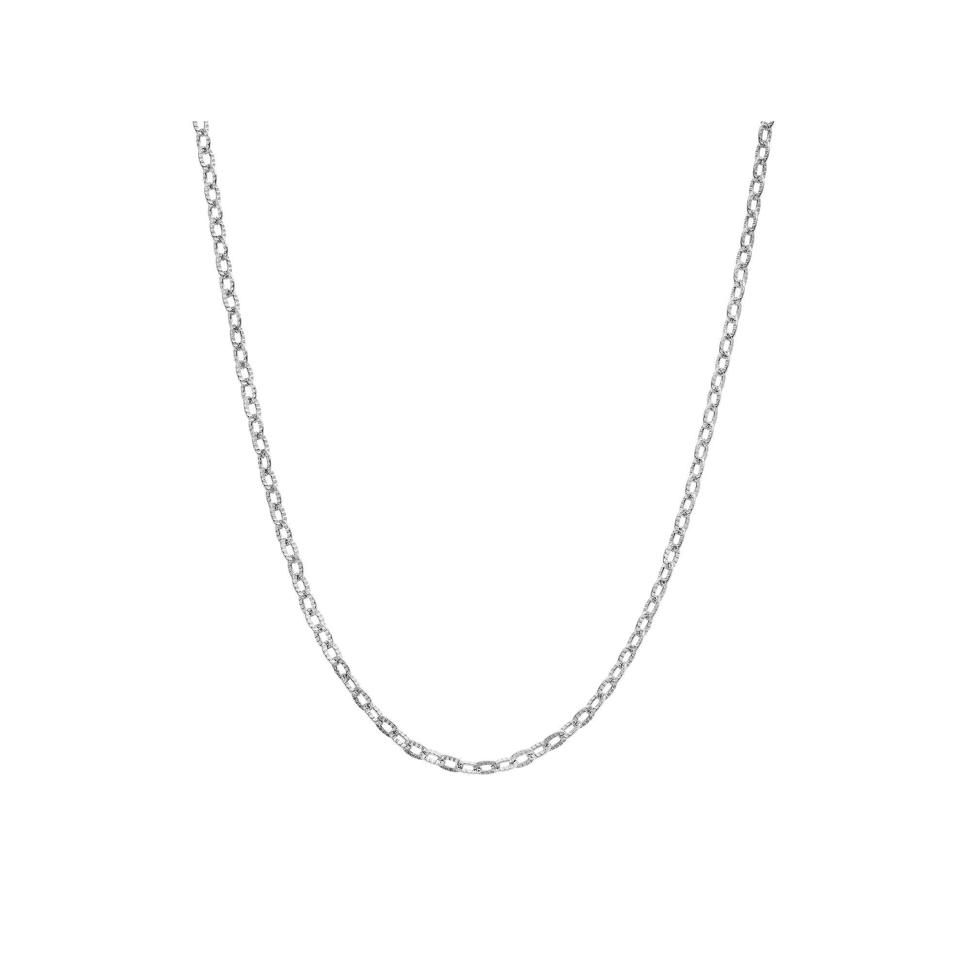 Blue La Rue Stainless Steel Rolo Chain Necklace - 18 in., Women's, Size: 18", Silver Product Image