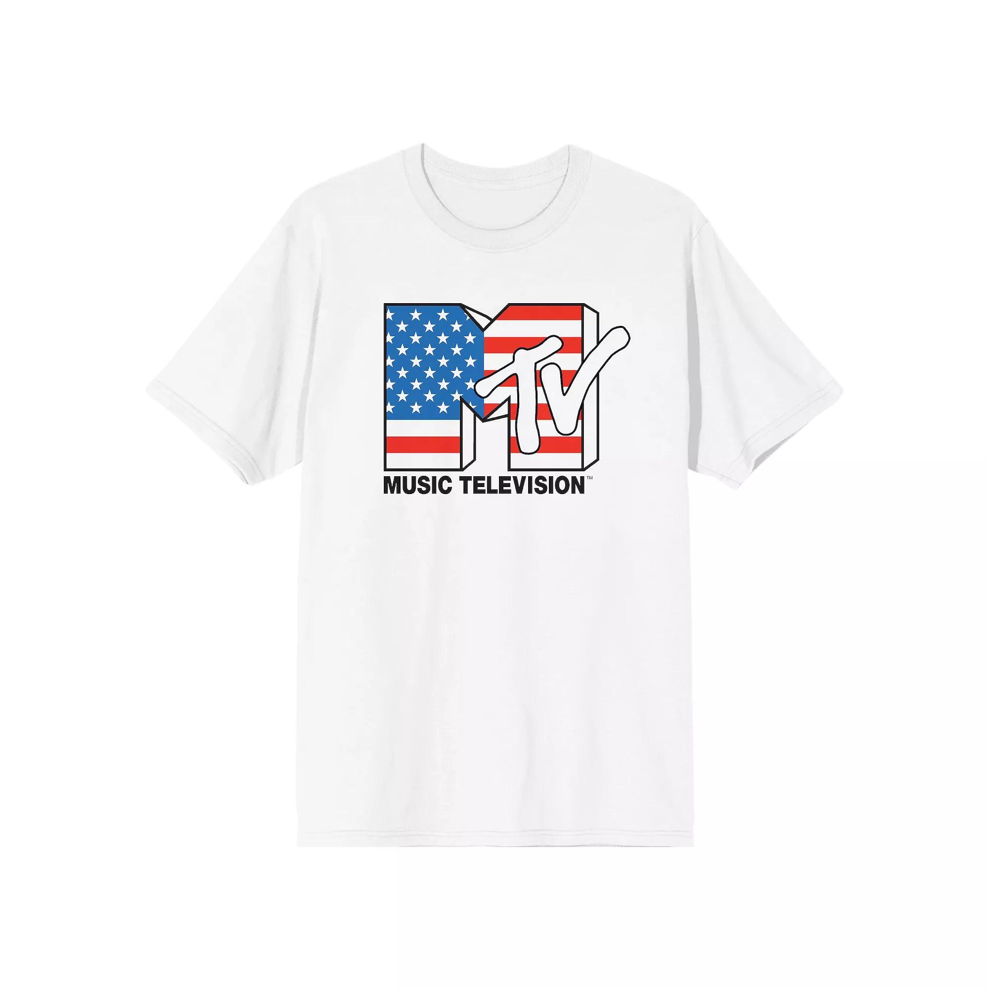 Mens MTV American Flag Tee Product Image