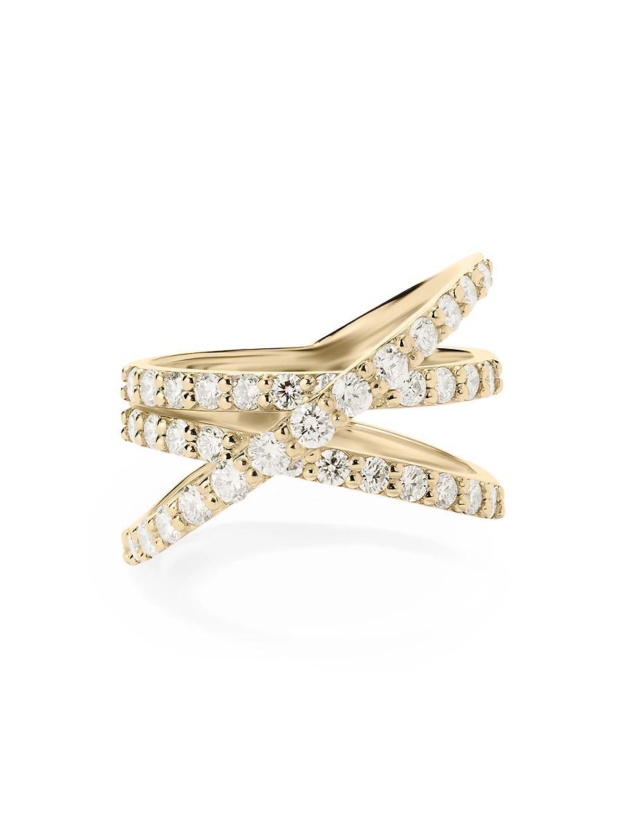 Flawless Crisscross 3-Band Graduating Diamond Ring Product Image