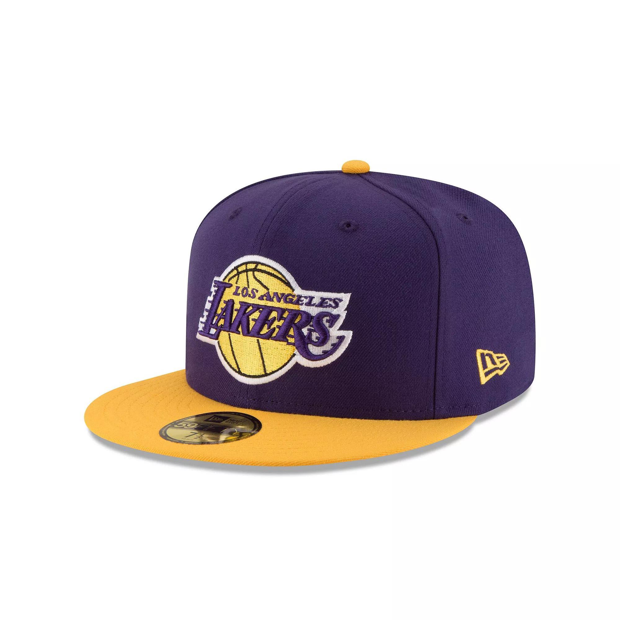 Mens New Era /Gold Los Angeles Lakers Official Team Color 2Tone 59FIFTY Fitted Hat Product Image
