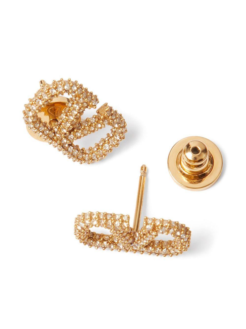 VLogo Signature crystal-embellished earrings Product Image