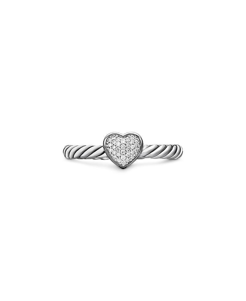 Womens Cable Collectibles Heart Ring With Diamonds Product Image