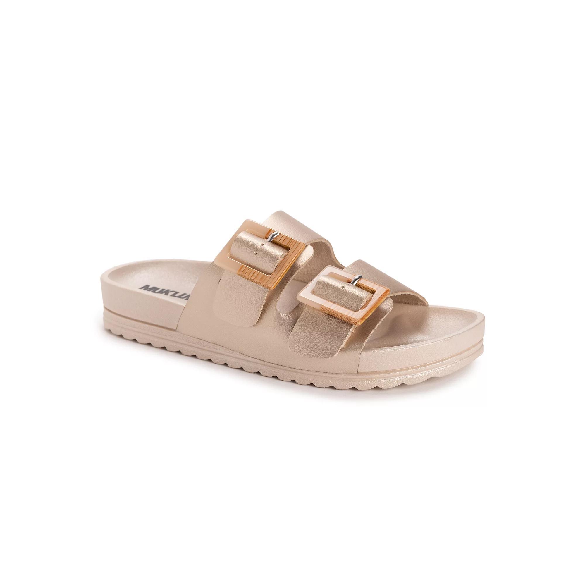 MUK LUKS Grand Cayman Women's Slide Sandals, Size: 11, Soft Gold Product Image