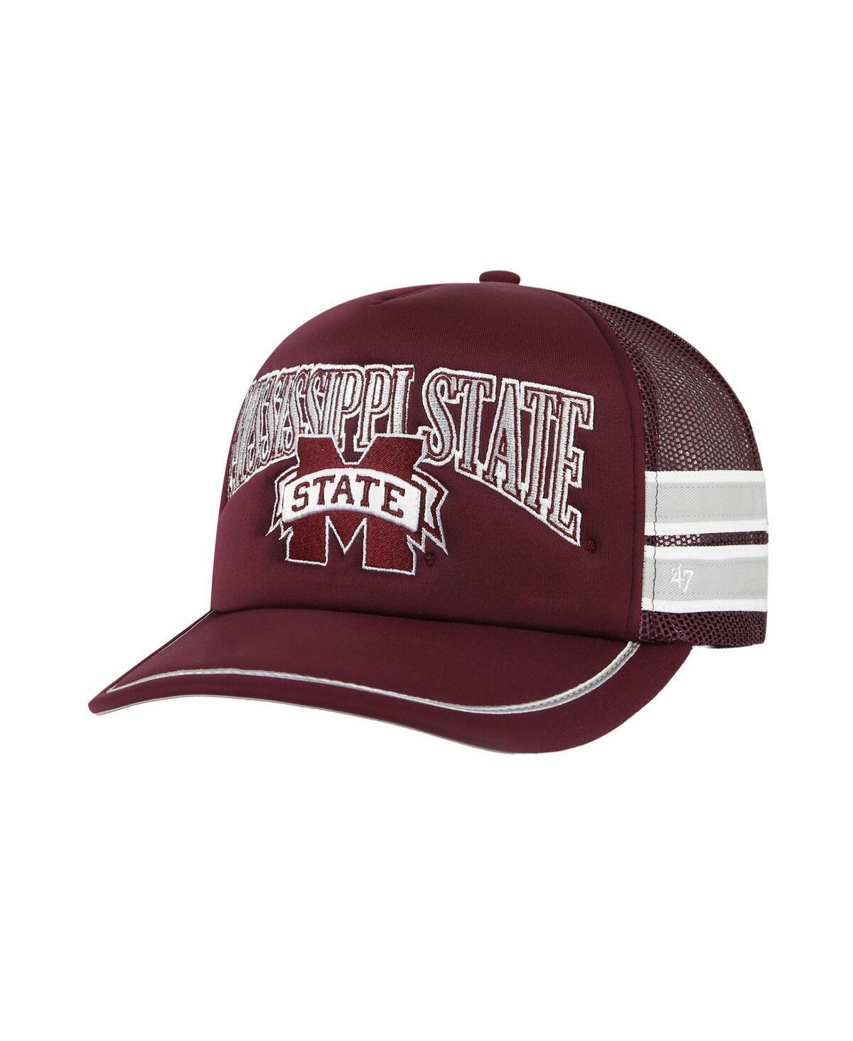 Men's '47 Maroon Mississippi State Bulldogs Sideband Trucker Adjustable Hat, Mst Red Product Image