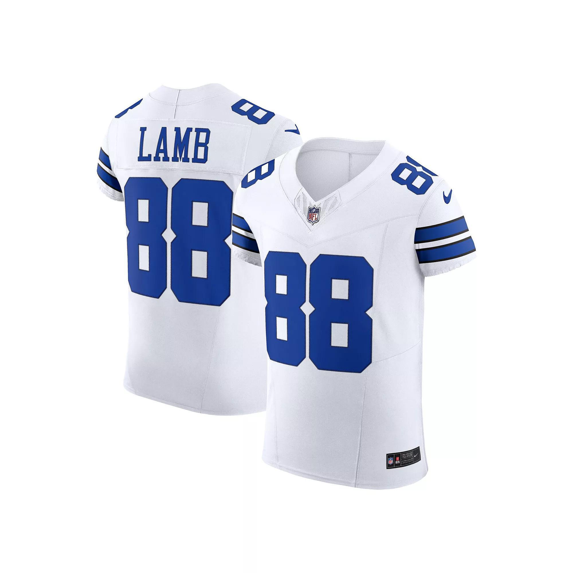 Men's Nike CeeDee Lamb White Dallas Cowboys Vapor F.U.S.E. Elite Jersey, Size: 52 Product Image