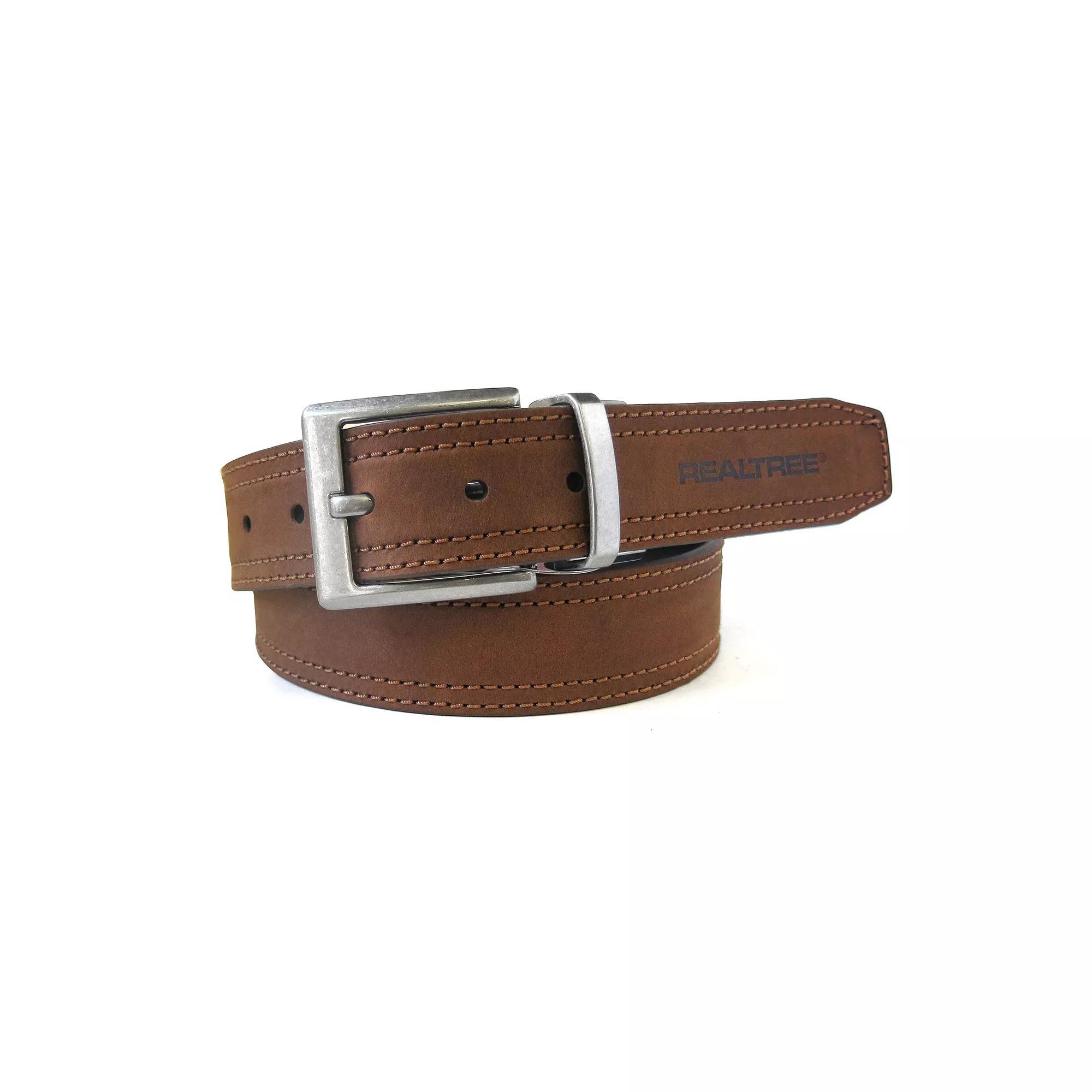 Men's Realtree Crazy Horse Reversible Leather Belt, Size: 38, Brown Product Image
