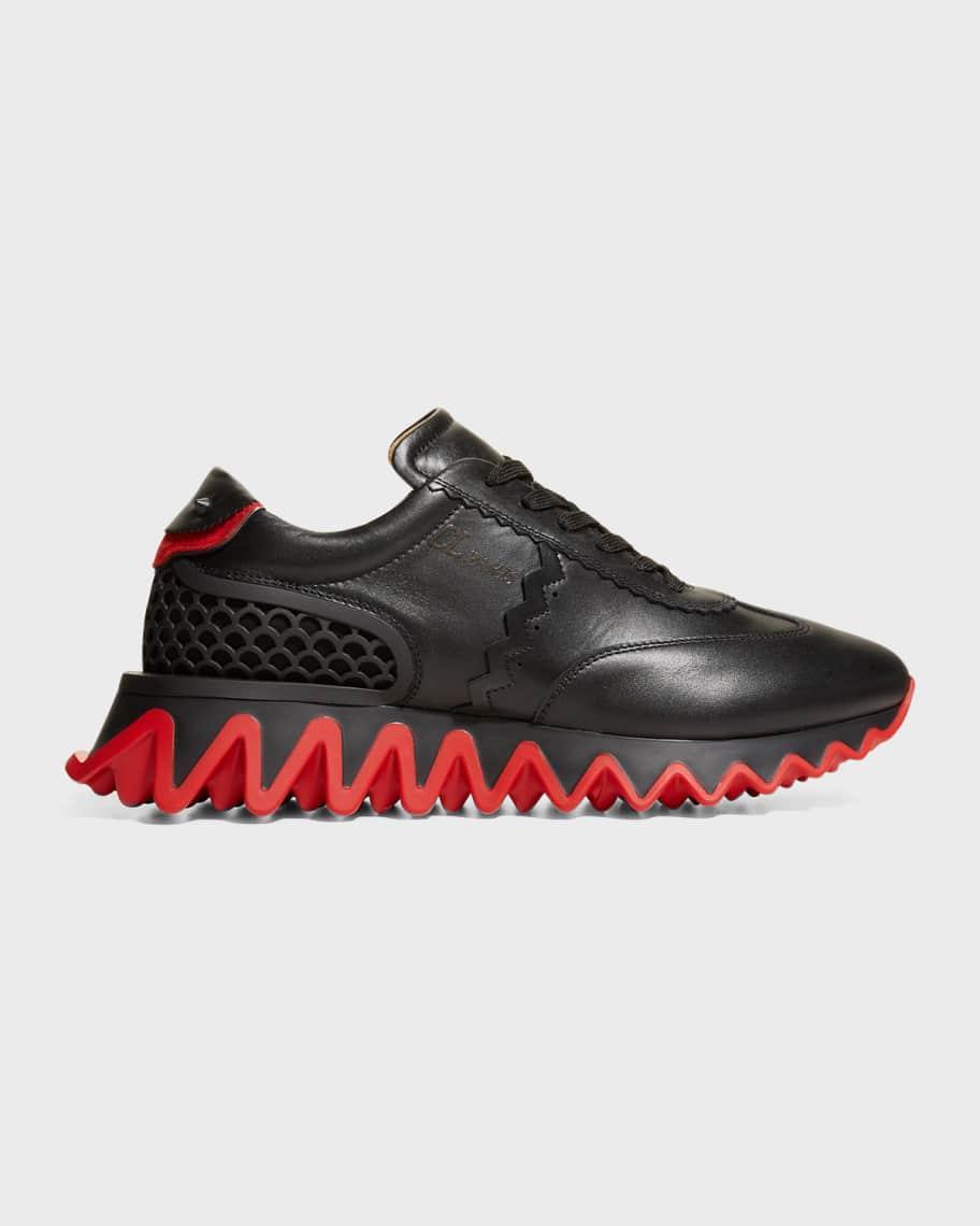 Mens Loubishark Flat Leather Red-Sole Runner Sneakers Product Image