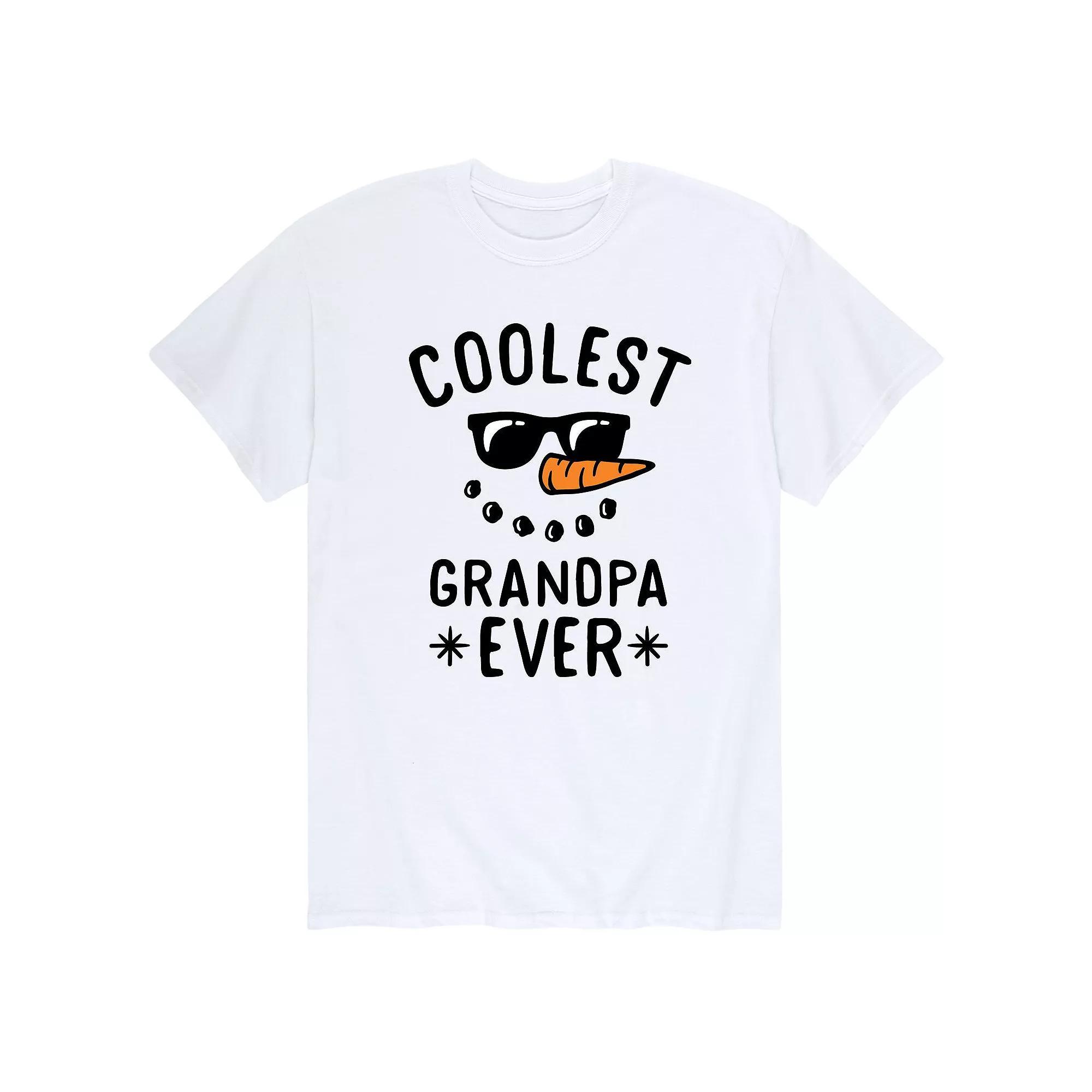 Mens Coolest Grandpa Ever Tee Athletic Grey Product Image