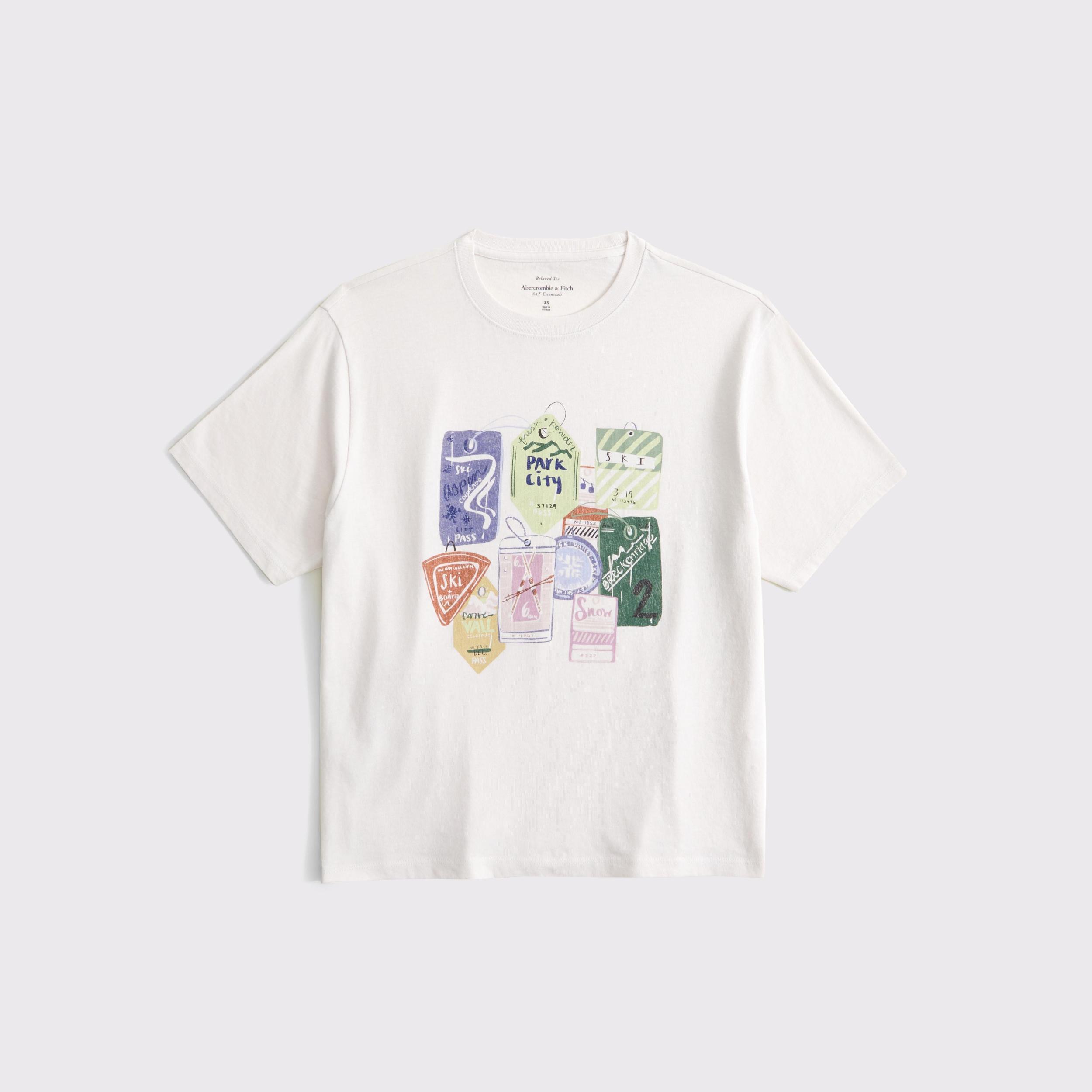 Short-Sleeve Ski Tag Graphic Relaxed Tee Product Image