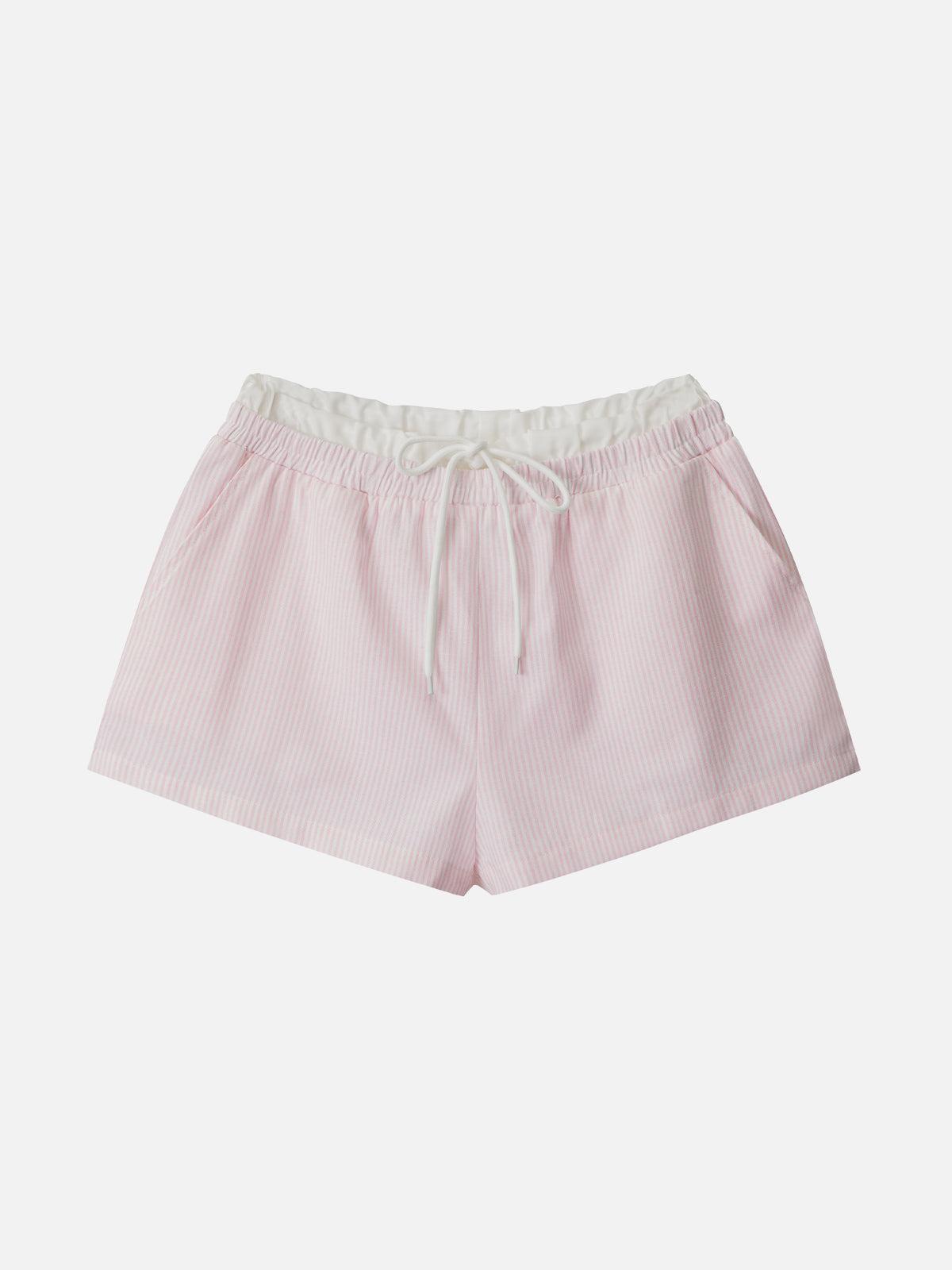Aelfric Eden Stripe Double Waist Mini Shorts Female Product Image