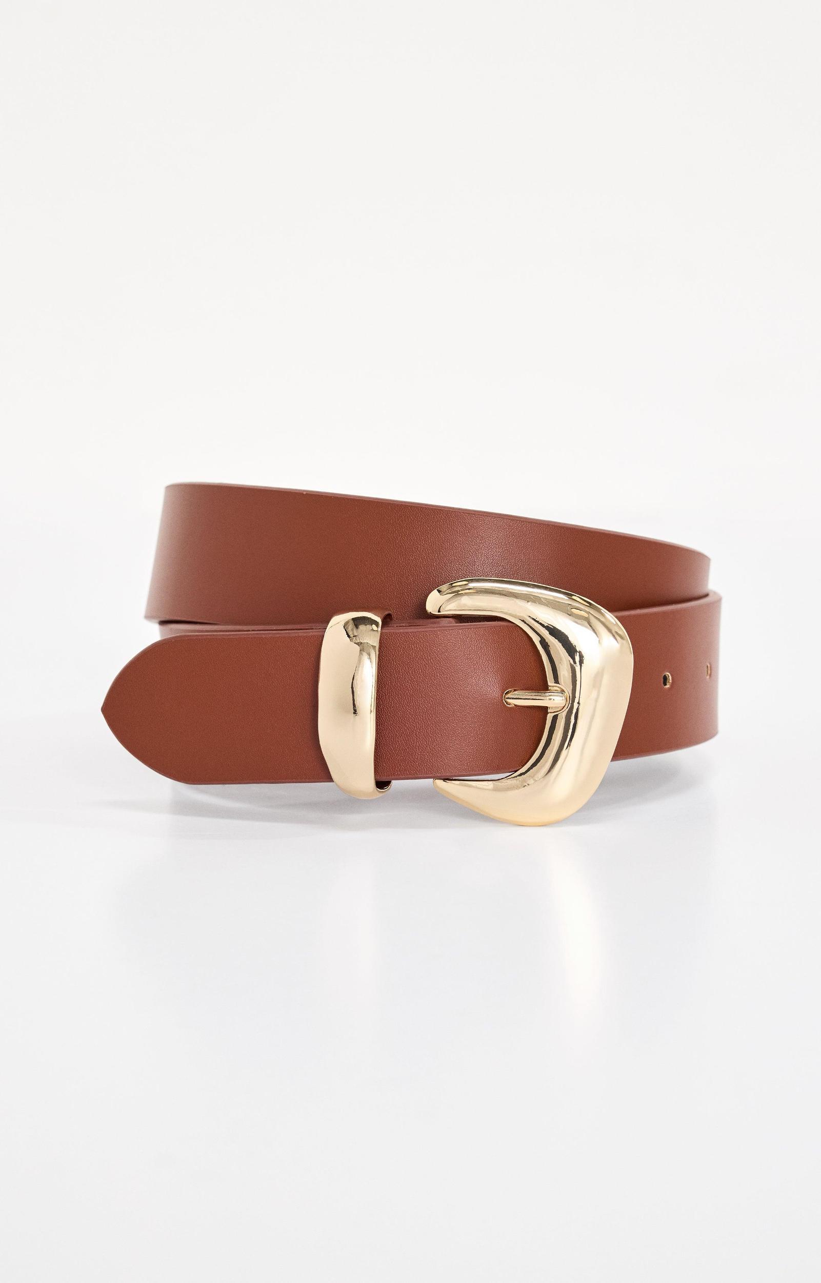 CLASSIC BOLD BUCKLE BELT | COGNAC002 Product Image