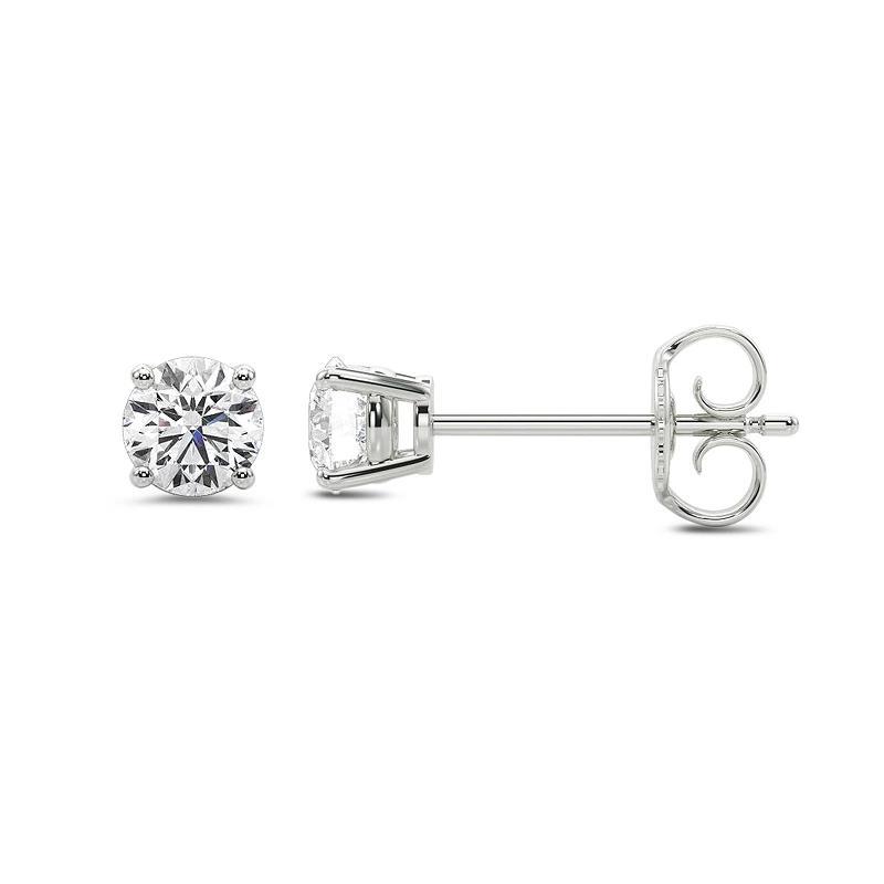 Made For You 10k Gold 3/4 Carat T.W. Certified Lab Grown Diamond Stud Earrings, Women's, 10k White Gold Product Image