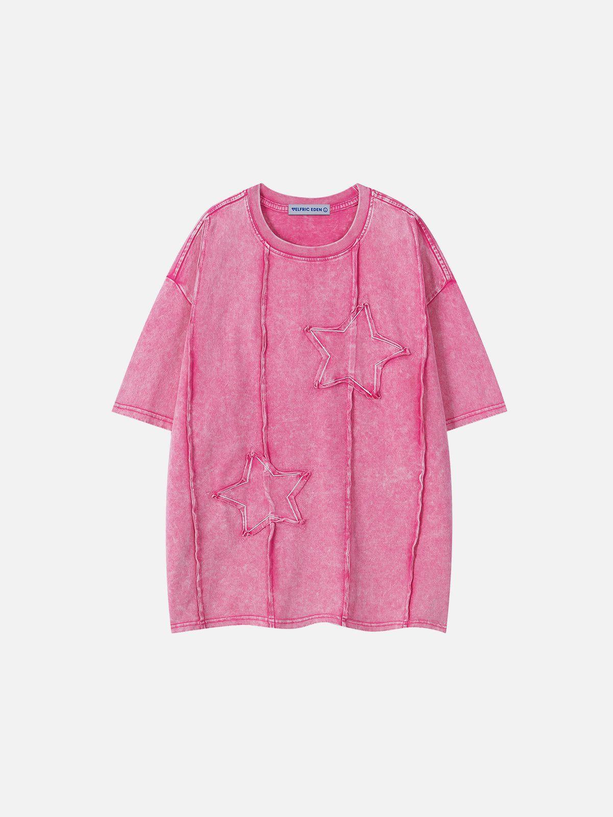 Aelfric Eden Applique Embroidery Star Washed Tee Product Image