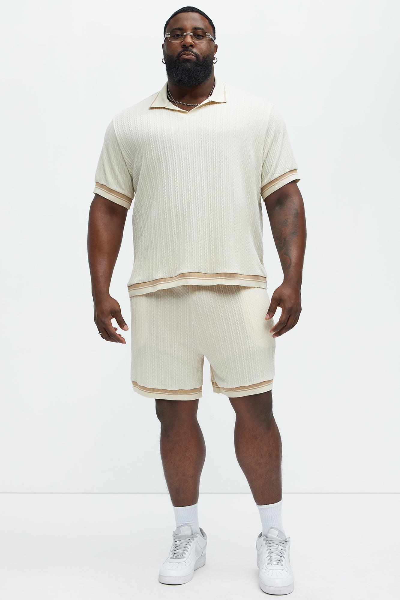 Fisher Knit Johnny Collar Polo - Off White Product Image