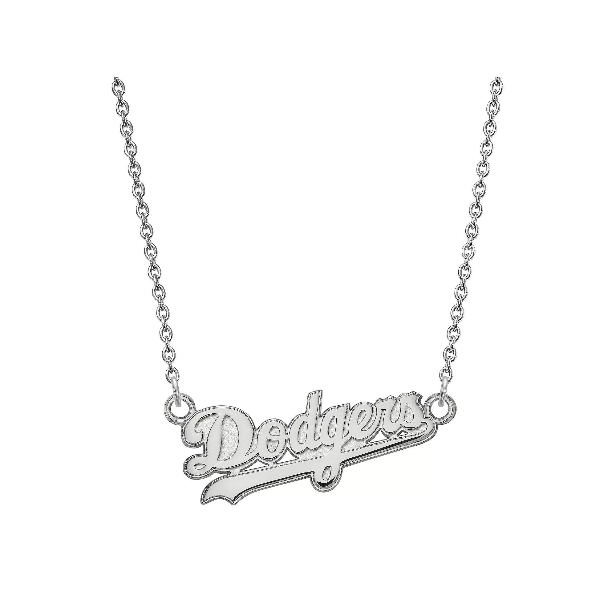 LogoArt Sterling Silver 14k Gold-Plated Los Angeles Dodgers Small Pendant Necklace, Women's, Size: 10MM Product Image