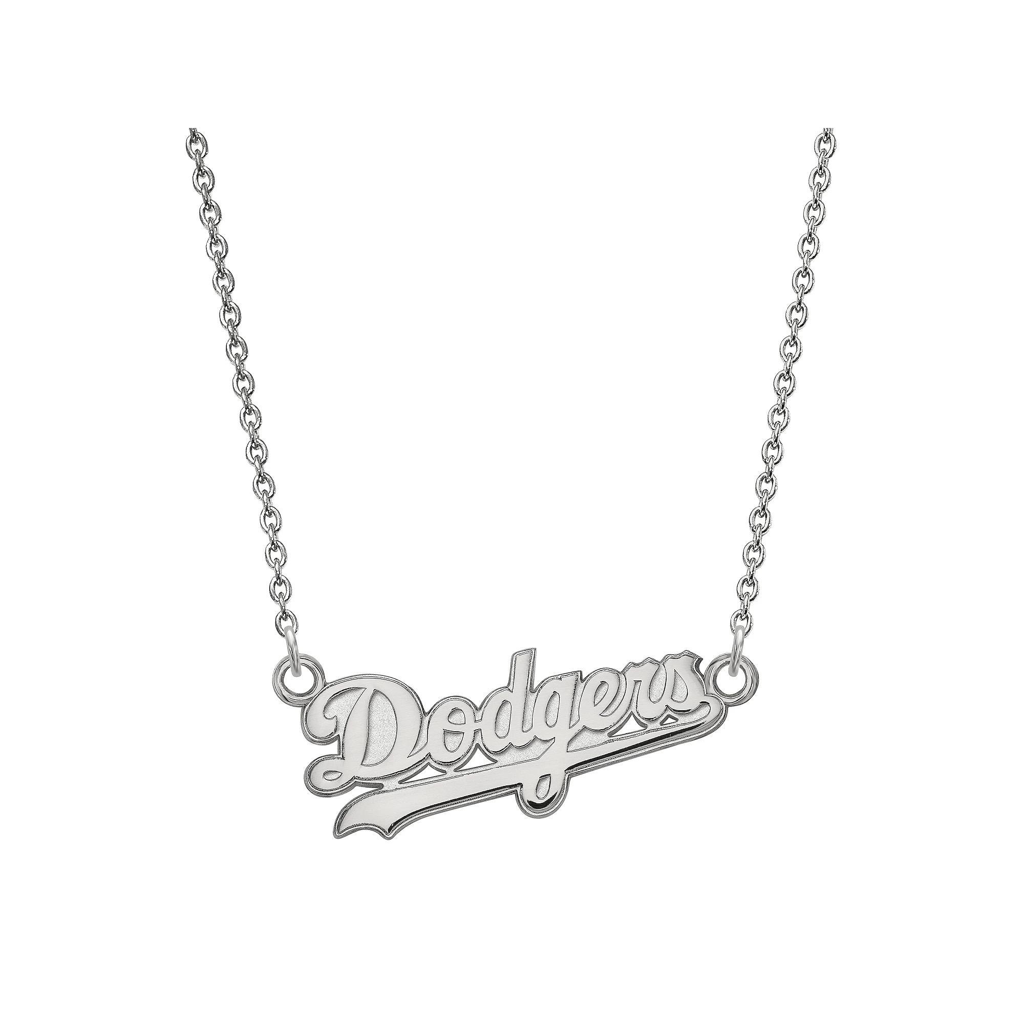 LogoArt Sterling Silver 14k Gold-Plated Los Angeles Dodgers Small Pendant Necklace, Women's, Size: 10MM Product Image