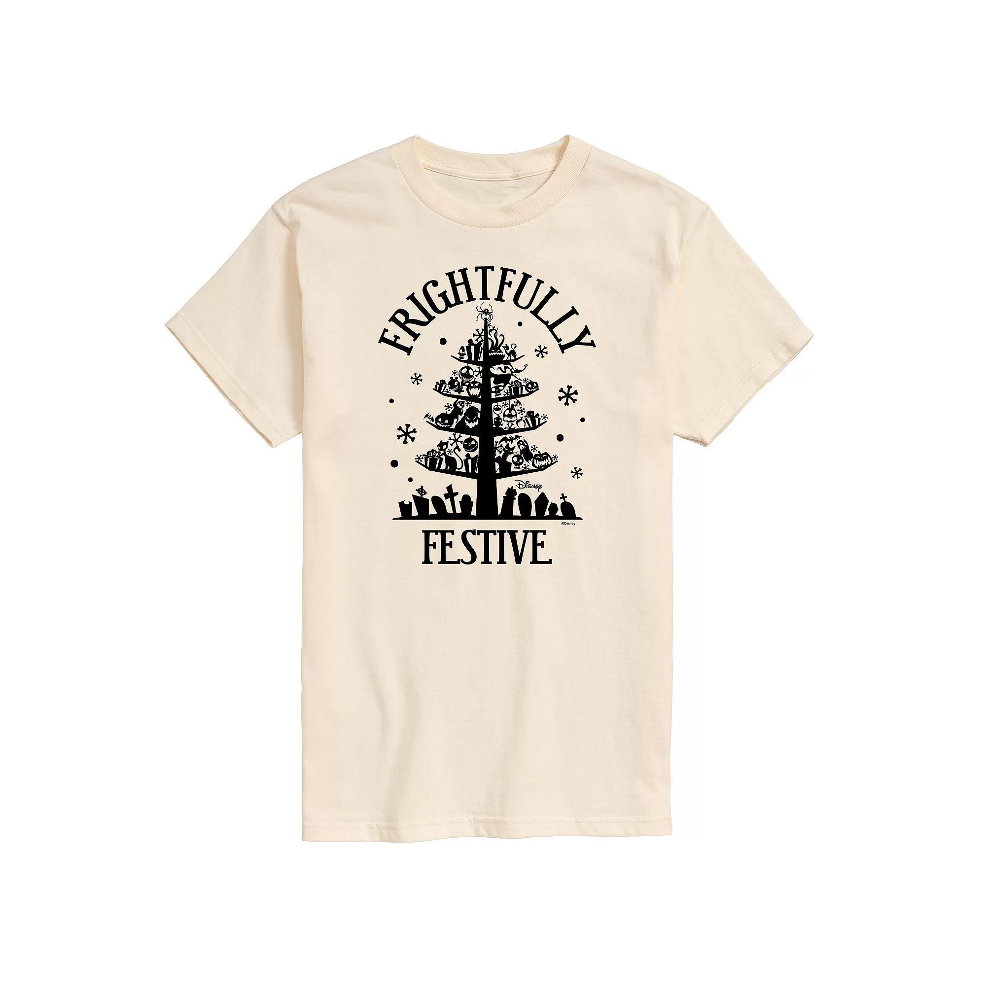 Mens Nightmare Before Christmas Frightfully Festive Tee Product Image