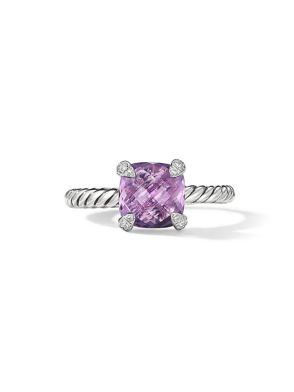 David Yurman Chatelaine Ring with Amethyst and Diamonds Product Image