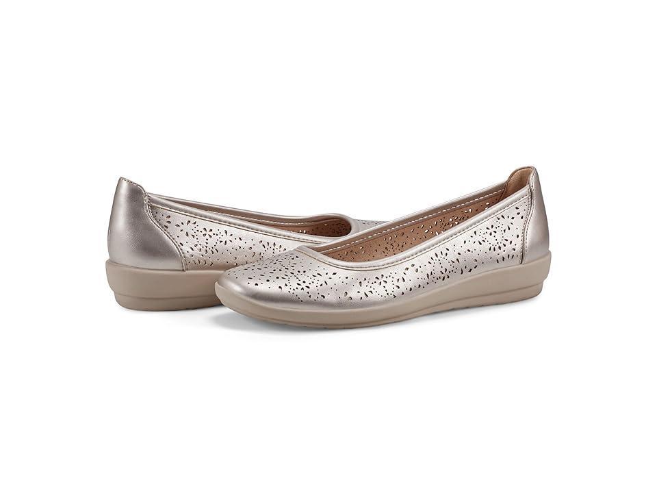 Easy Spirit Alessia Womens Perforated Demi Wedge Flats Blue Product Image