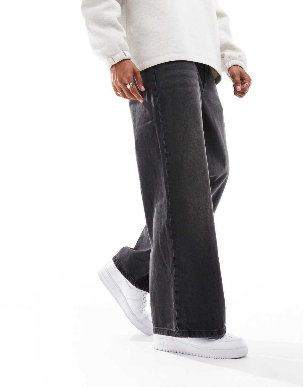 Cotton On super baggy jeans in washed black Product Image