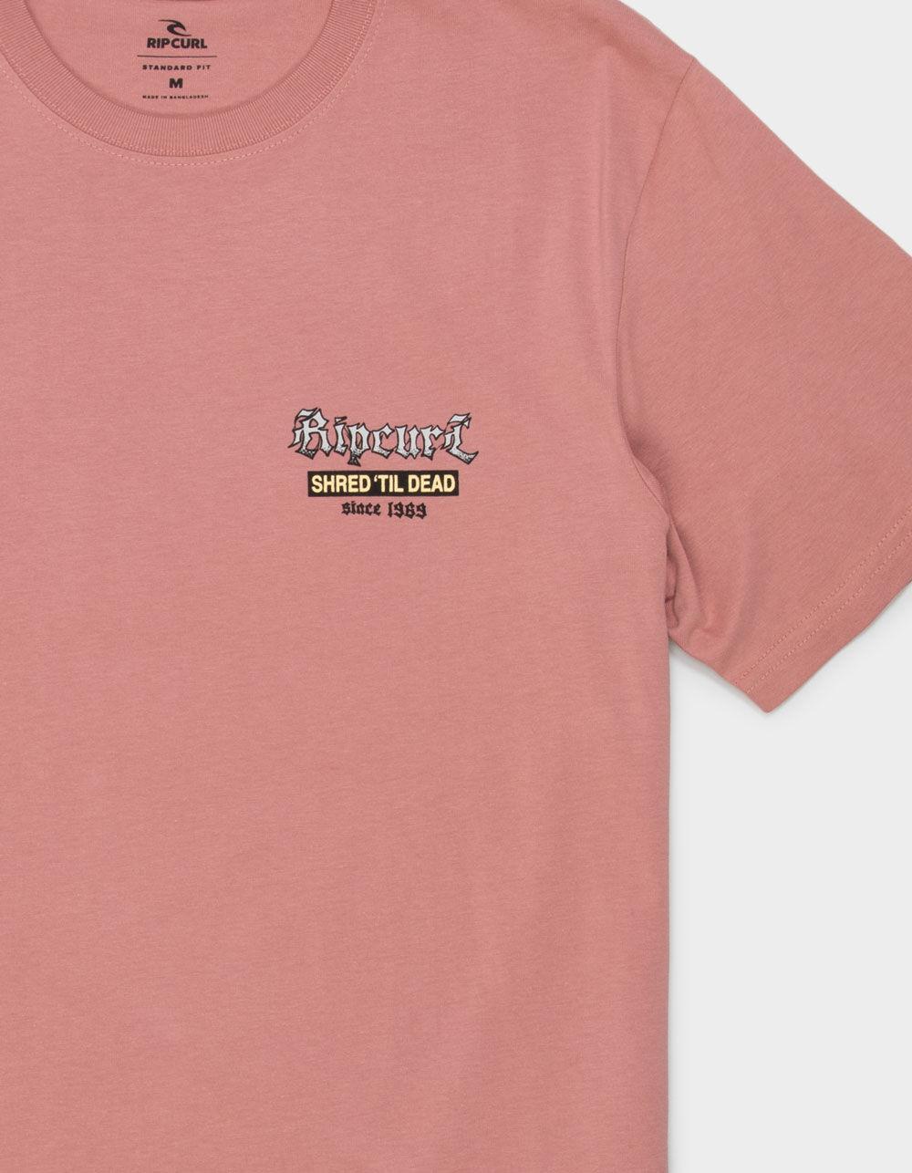 RIP CURL Shred 'Til Dead Mens Tee - PINK Product Image
