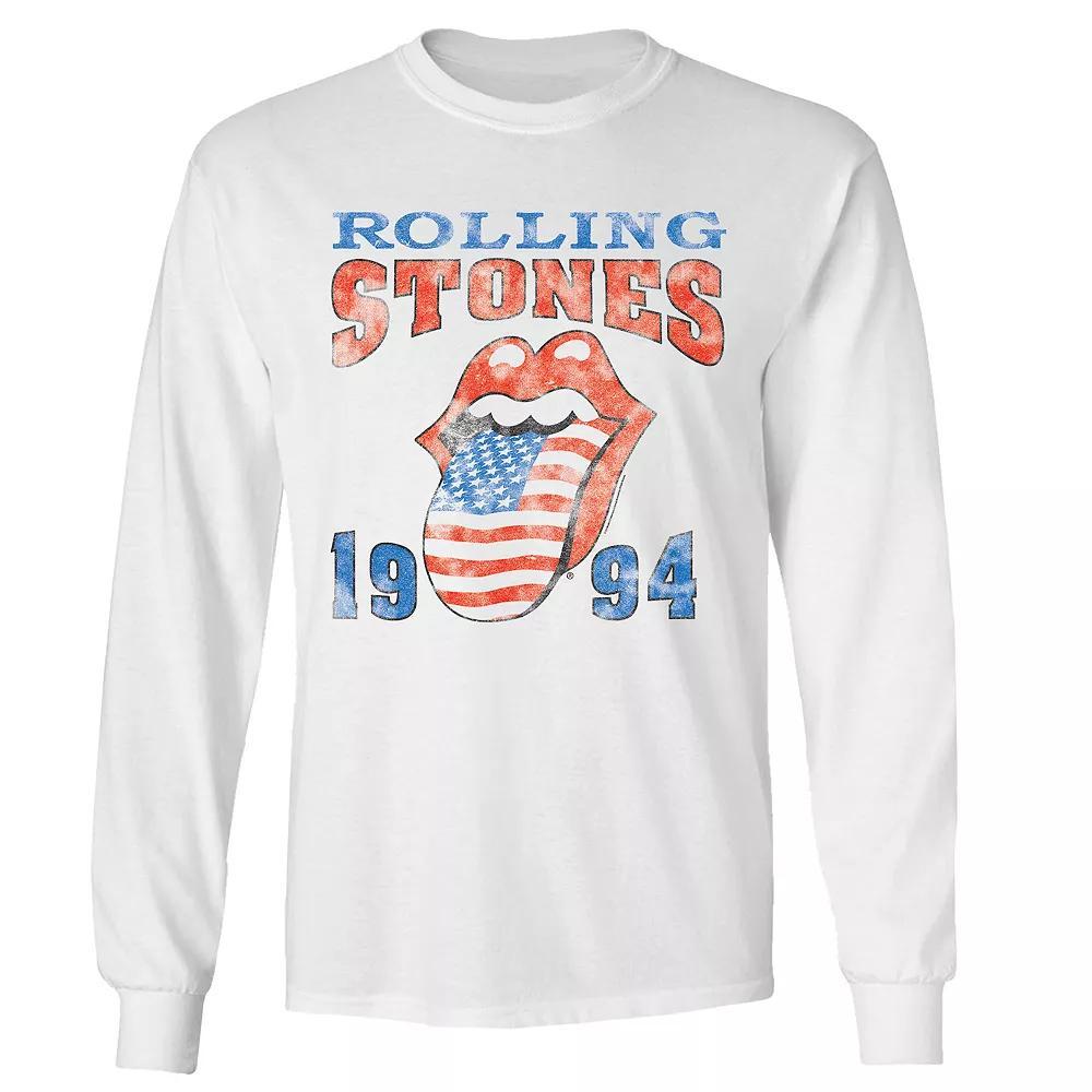 Men's Rolling Stones 94 Bootleg Long Sleeve Tee, Size: XXL, White Product Image