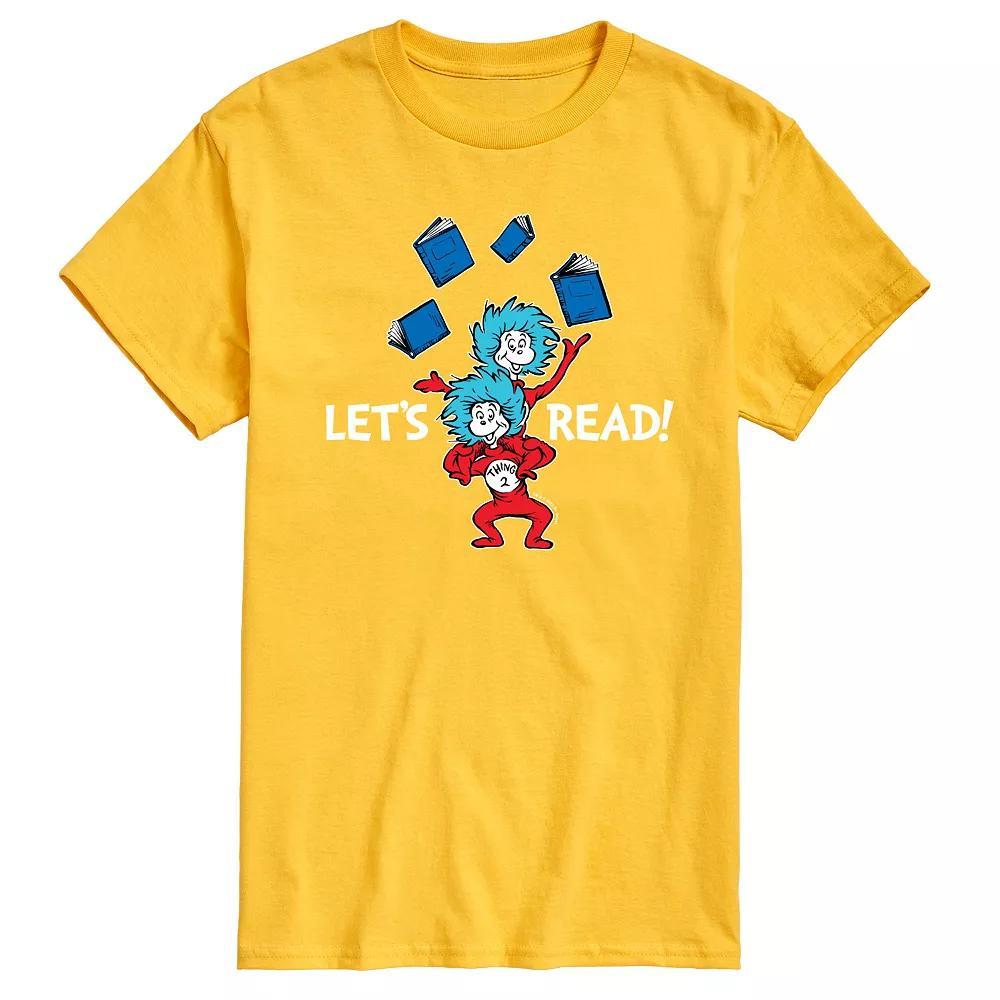 Mens Dr. Seuss The Cat in the Hat Lets Read Graphic Tee Product Image