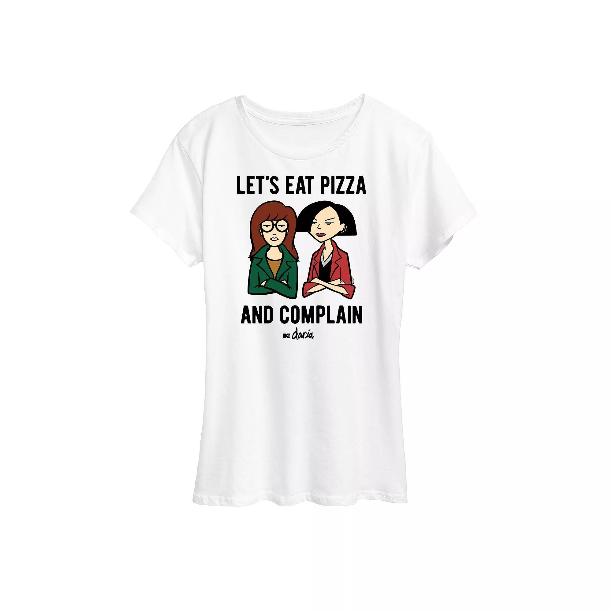 Womens Daria Pizza And Complain Graphic Tee, Girls Product Image