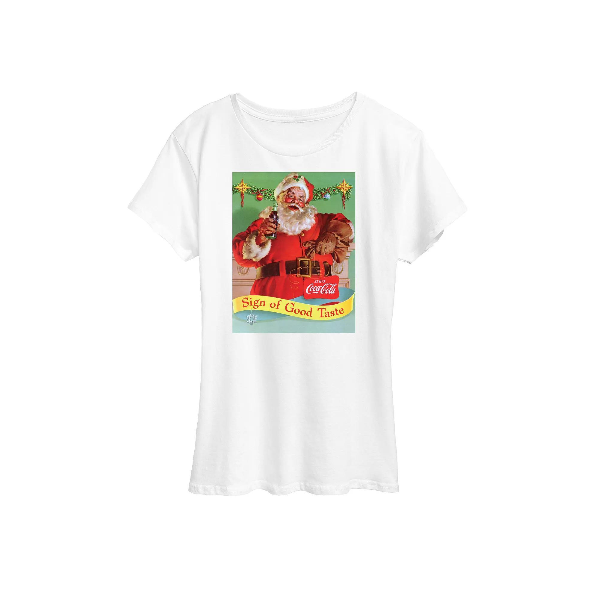 Plus Size Coca Cola Sip Of Good Taste Graphic Tee, Womens Product Image