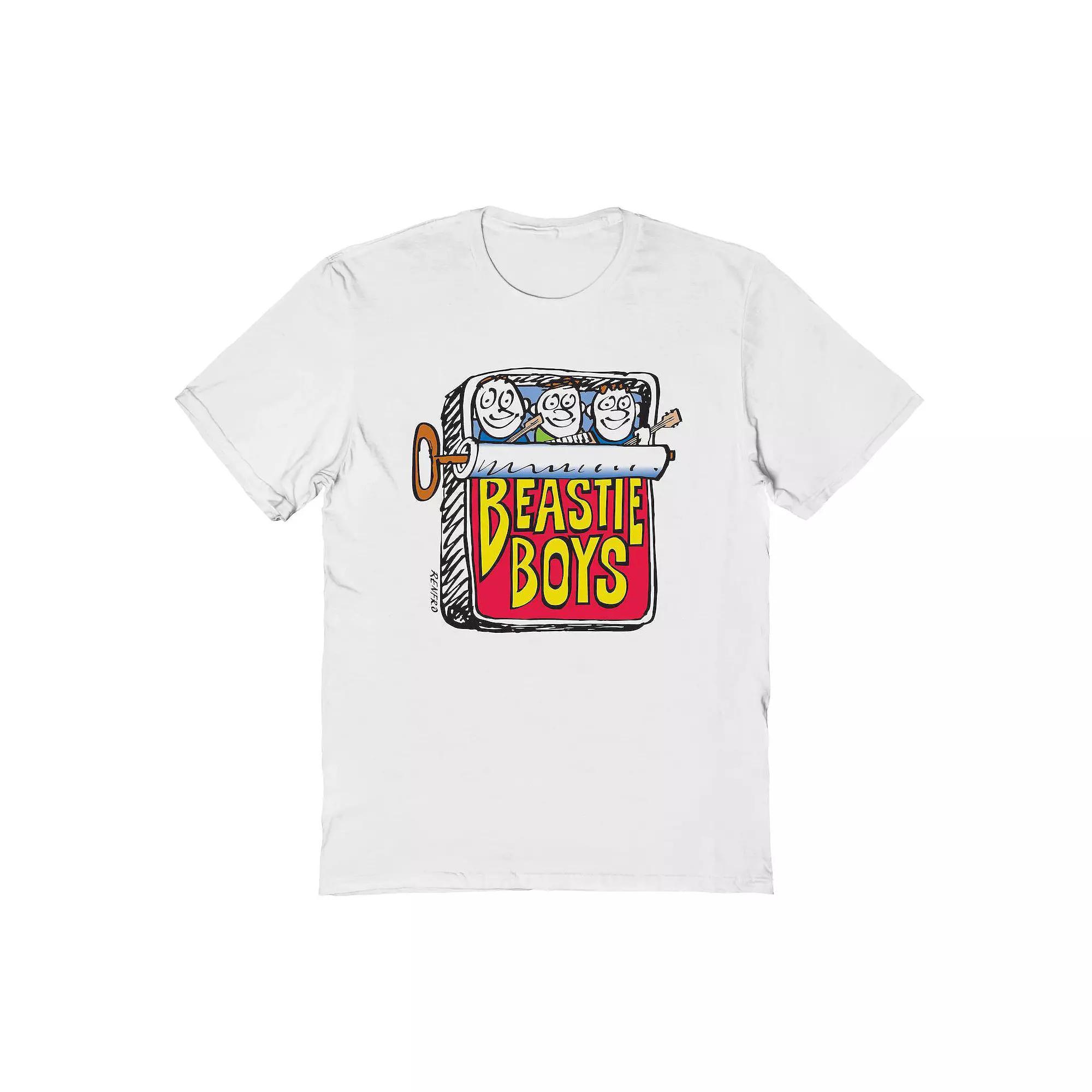 Men's Beastie Boys Sardines Drawing Graphic Tee, Size: Medium, White Product Image