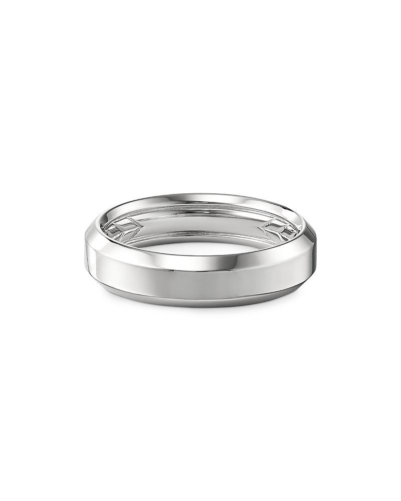 David Yurman Mens 18K White Gold Beveled Band Product Image