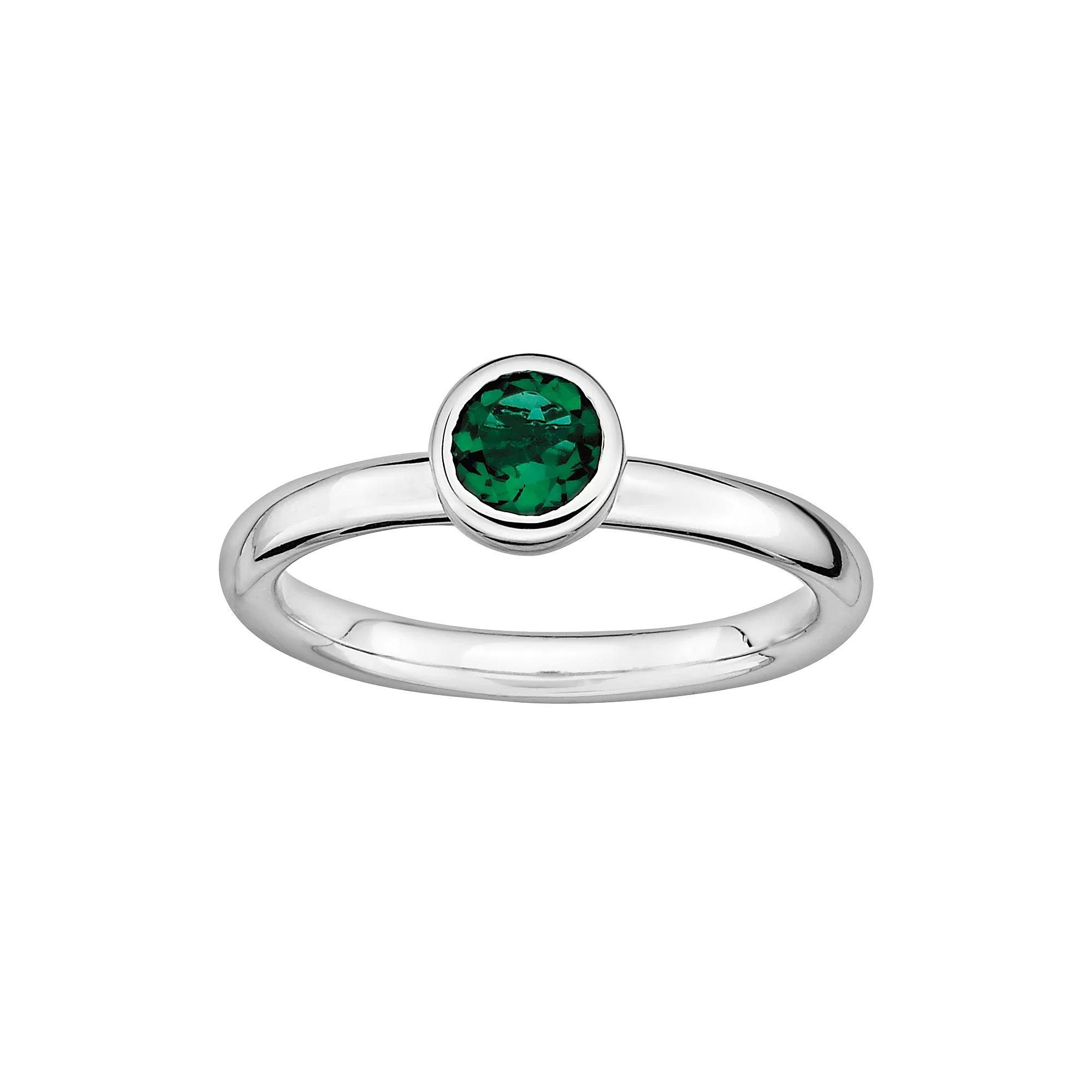 Stacks & Stones Sterling Sterling Silver Garnet Stack Ring, Women's, Size: 5, Red Product Image
