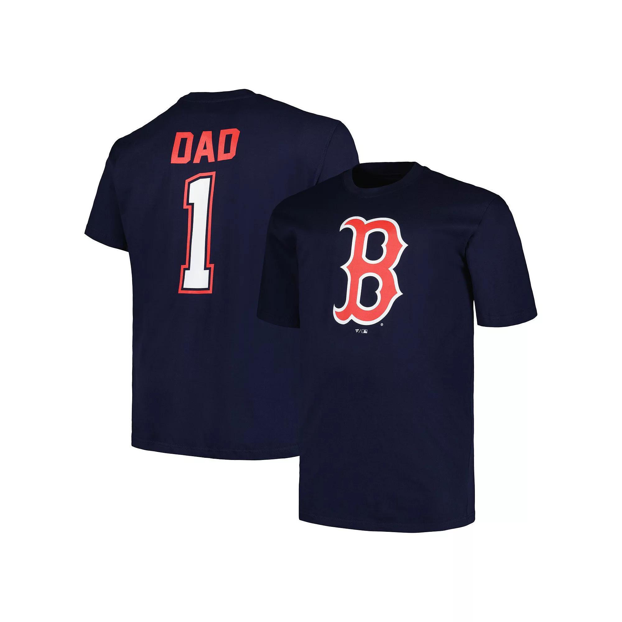 Men's Profile Navy Boston Red Sox Big & Tall #1 Dad T-Shirt, Size: 3XB, Blue Product Image
