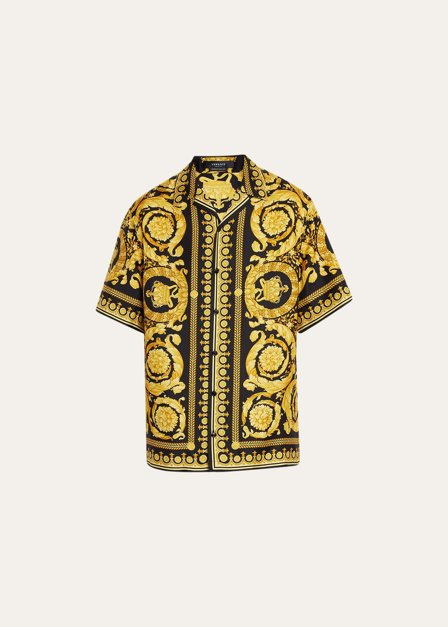 Mens Barocco Silk Camp Shirt Product Image