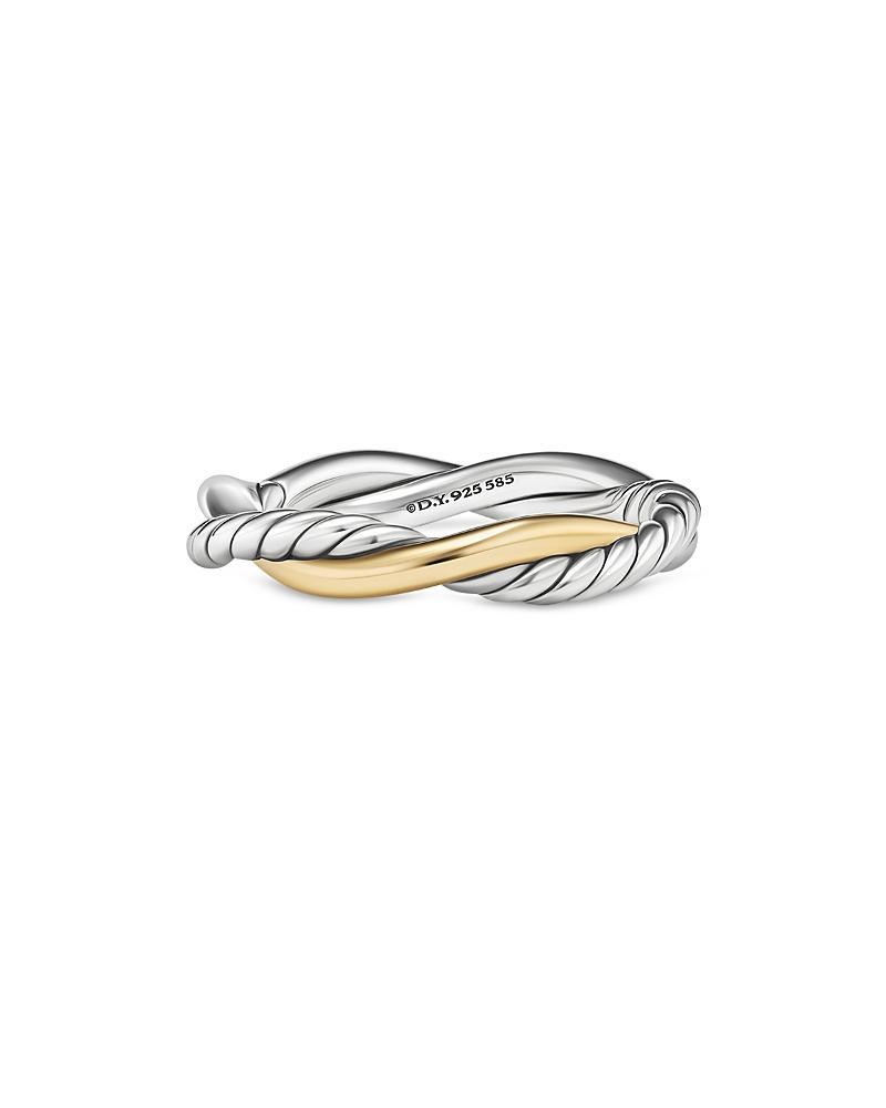 David Yurman Petite Infinity Band Ring in Sterling Silver with 14K Yellow Gold Product Image