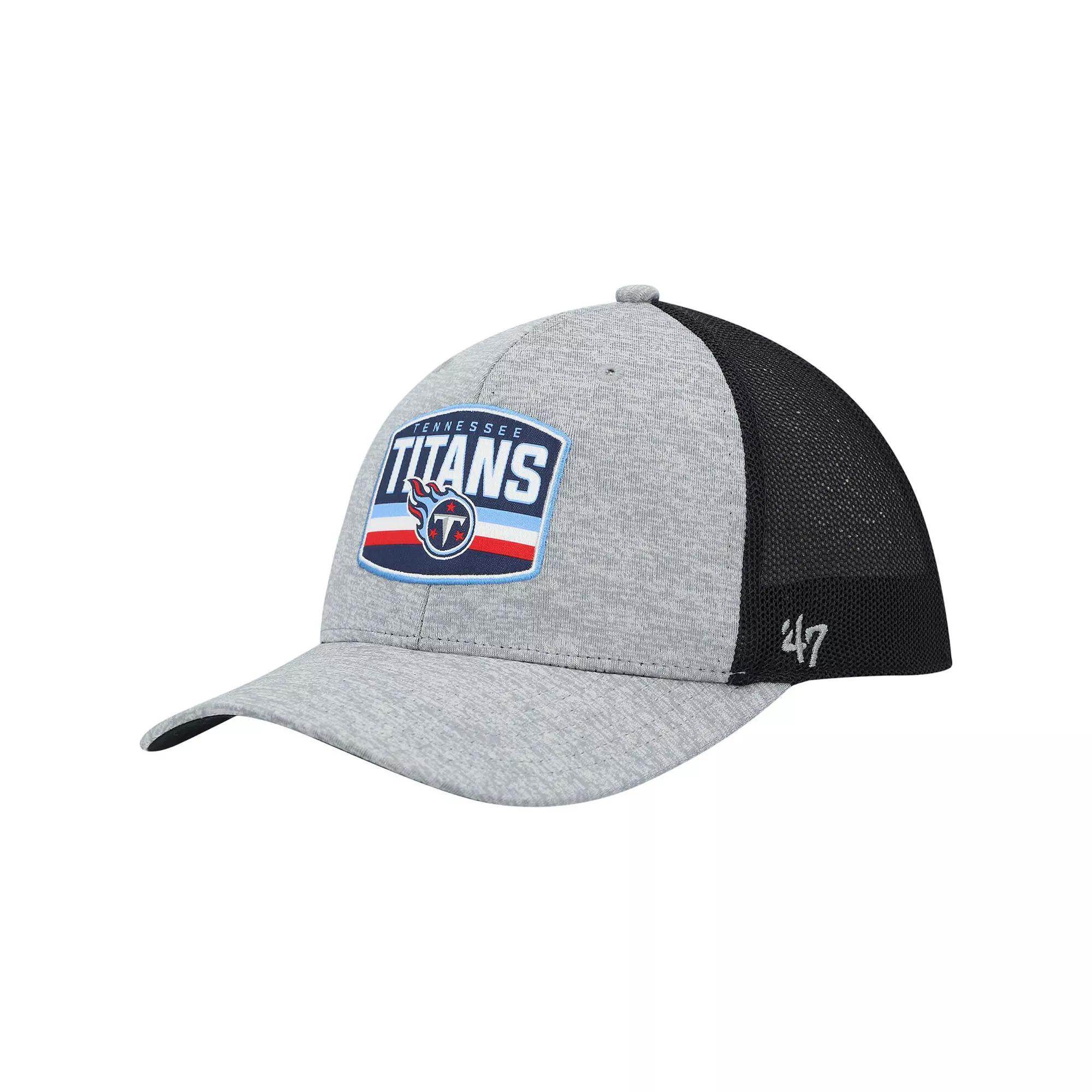 Men's '47 Heathered Gray/Navy Tennessee Titans Motivator Flex Hat, Size: Small/Medium, Grey Product Image