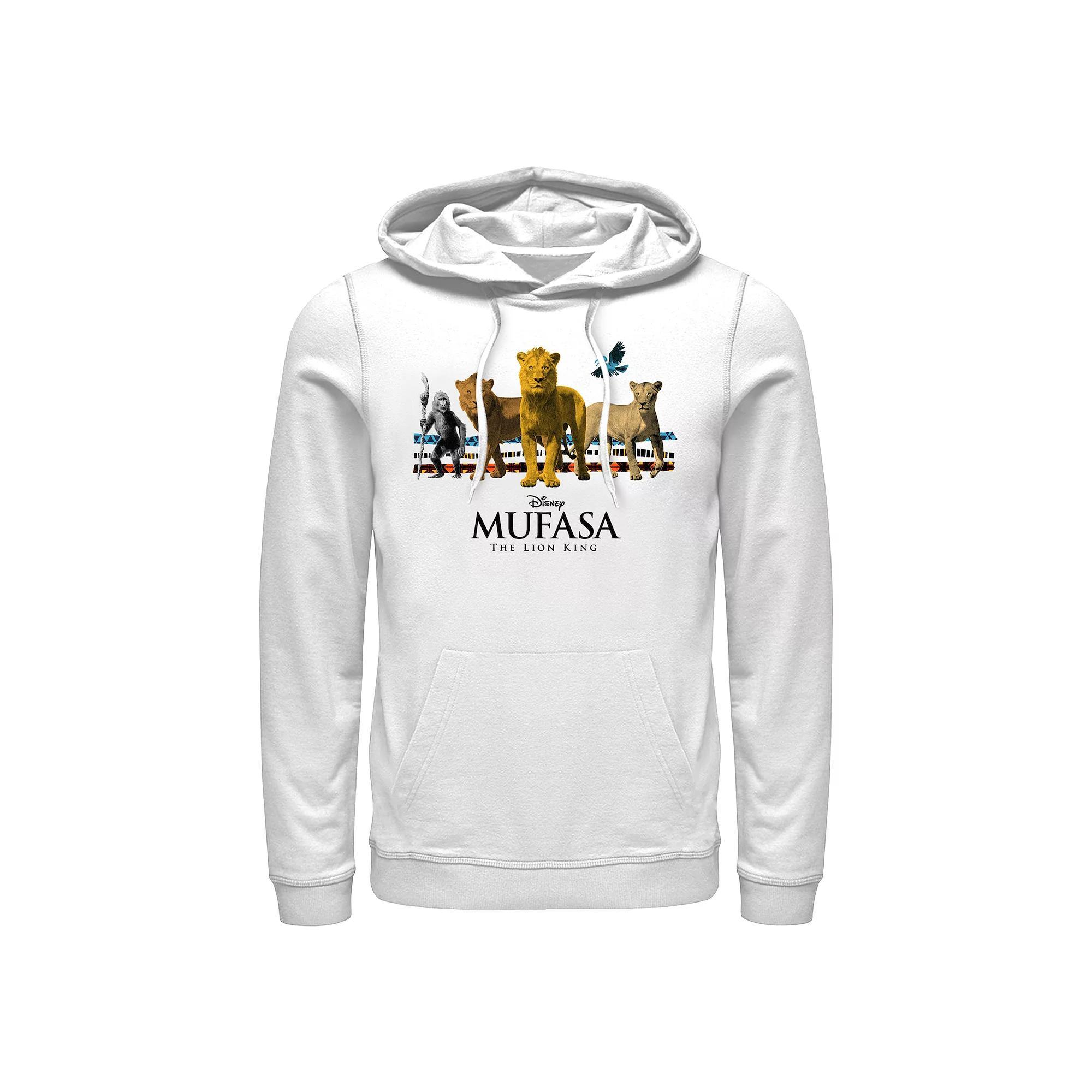Disney's Mufasa The Lion King Group Portrait Men's Graphic Hoodie, Size: Large, White Product Image
