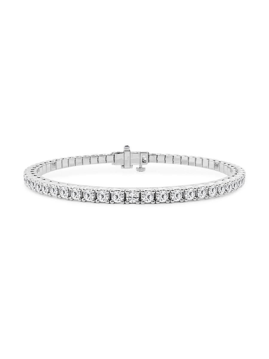 Womens 14K White Gold & Diamond Tennis Bracelet/1.00-12.00 TCW Product Image