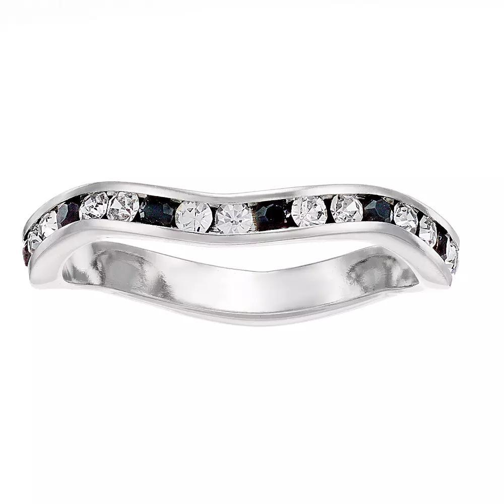 Traditions Jewelry Company Multicolor Crystal Wave Ring, Womens Purple Team Product Image