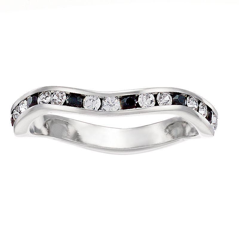 Traditions Jewelry Company Multicolor Crystal Wave Ring, Womens Purple Team Product Image