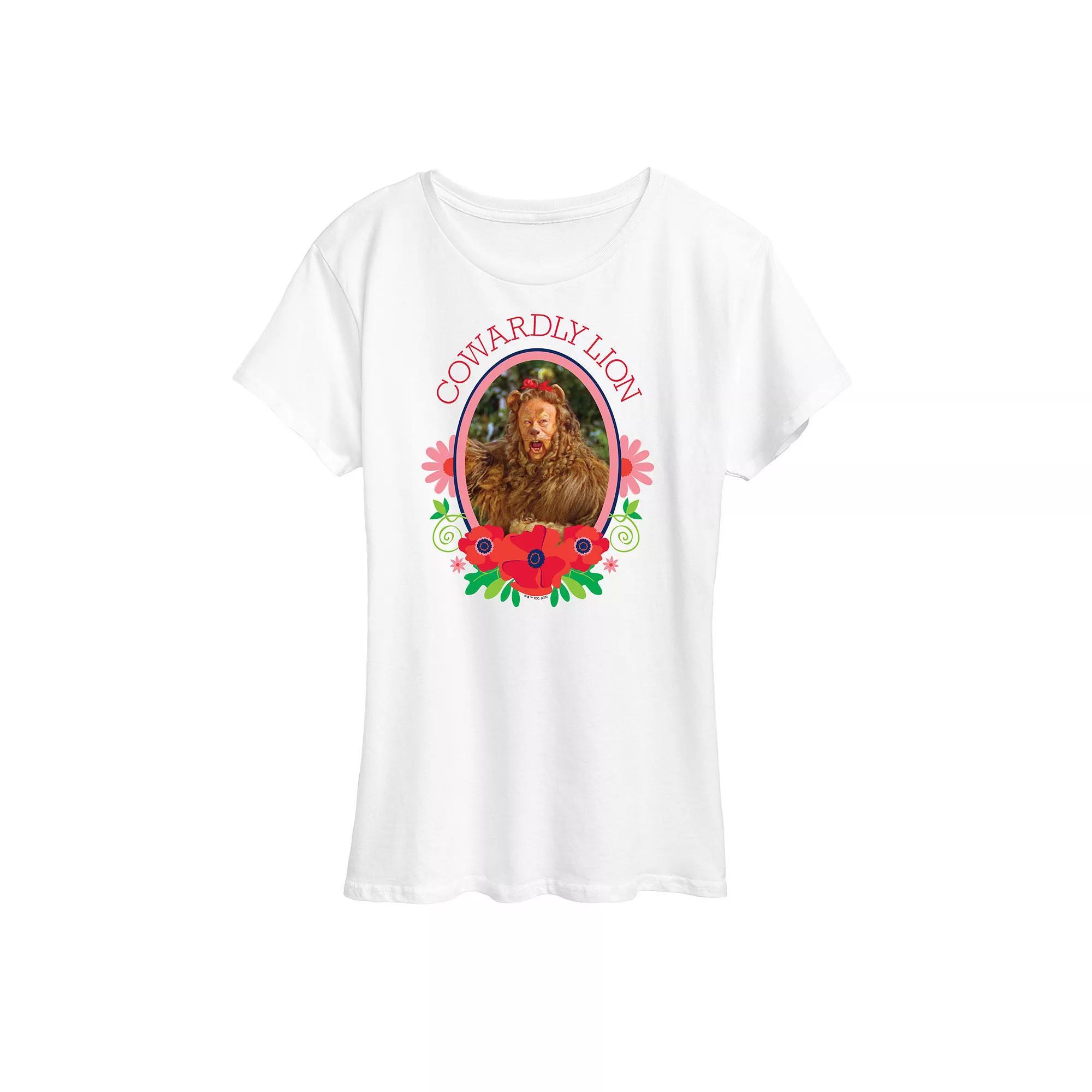 Womens Wizard of Oz Cowardly Lion Graphic Tee, Girls Product Image