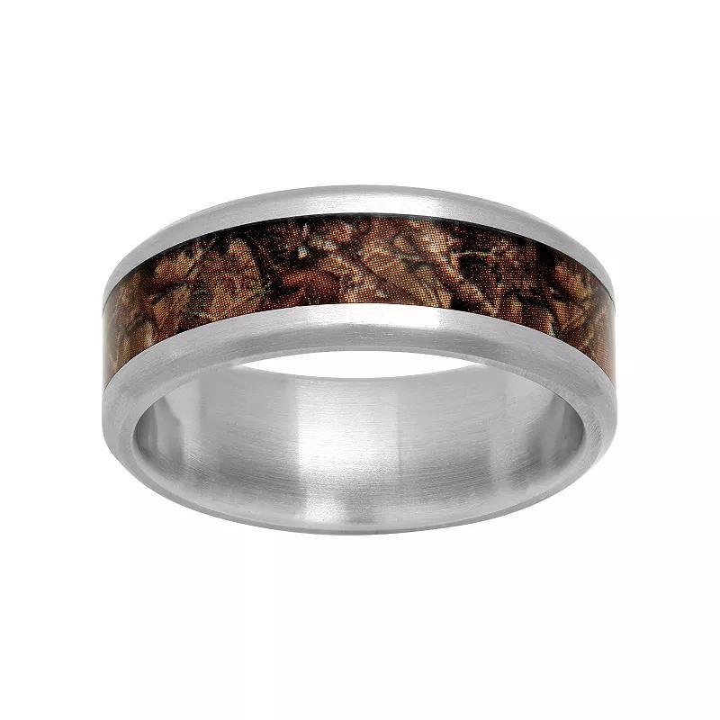 Men's Stainless Steel Camouflage Ring, Size: 9, Two Tone Product Image